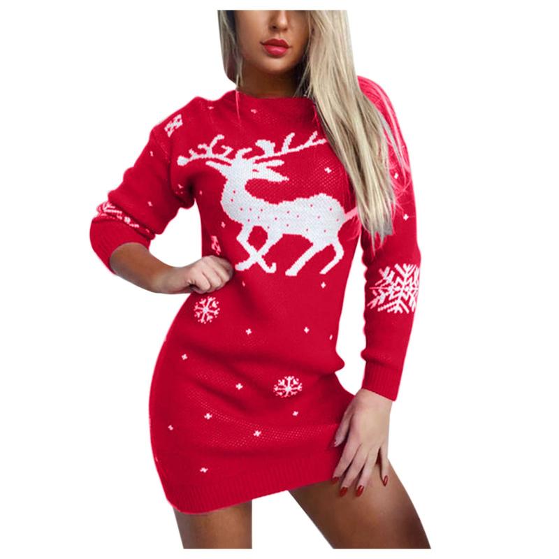 Casual Dresses Women O Neck Elk Snowflake Printed Long Sleeve Christmas Xmas Pullover Sweater Winter Knit Mini Bodycon Dress Festival Clothi, Black;gray
Casual Dresses Women O Neck Elk Snowflake Printed Long Sleeve Christmas Xmas Pullover Sweater Winter Knit Mini Bodycon Dress Festival Clothi, Black;gray