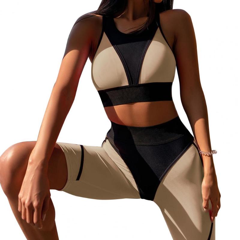 Women' Tracksuits Women Sport Set High Elastic Patchwork Nylon 2 Piece Crop Top Bra Shorts For And, Black
Women' Tracksuits Women Sport Set High Elastic Patchwork Nylon 2 Piece Crop Top Bra Shorts For And, Black