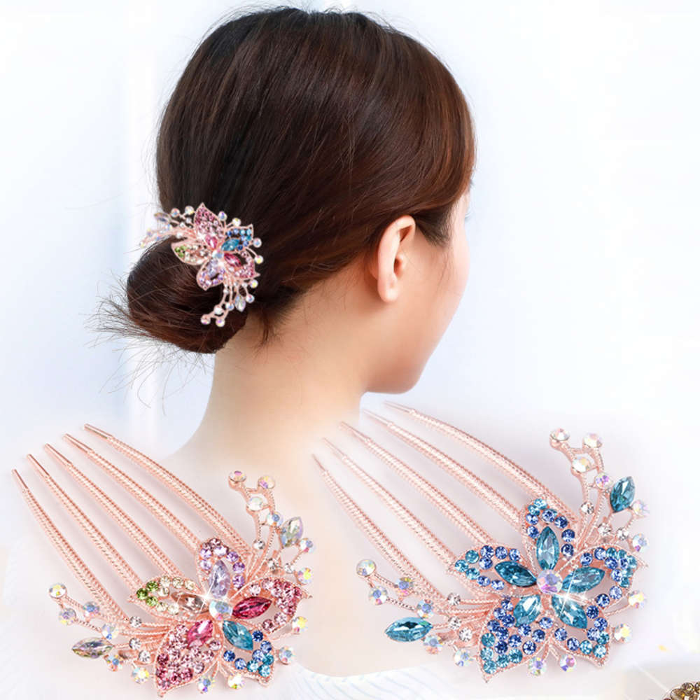 Elegant Flower Hair Accessories Women Comb Rhinestone Crystal Clips Stylish Lady Bride Wedding Party Headdress, Silver
Elegant Flower Hair Accessories Women Comb Rhinestone Crystal Clips Stylish Lady Bride Wedding Party Headdress, Silver