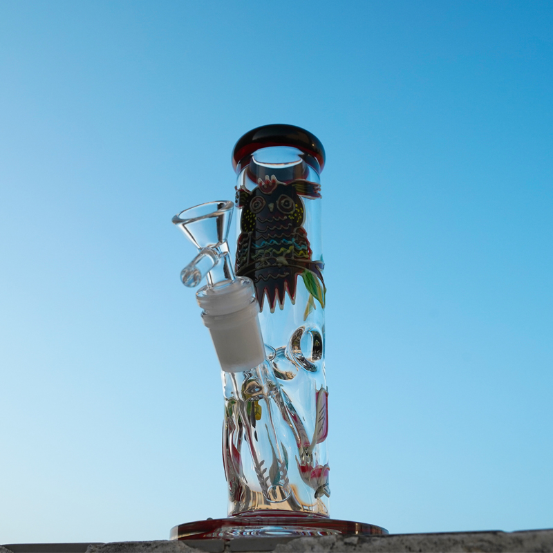 Straight Perc Water Pipes 3D Owl Hookahs Diffused Downstem Glass Bong Glow In The Dark Oil Dab Rigs 18mm Female Joint 5mm Thick Bongs With B
Straight Perc Water Pipes 3D Owl Hookahs Diffused Downstem Glass Bong Glow In The Dark Oil Dab Rigs 18mm Female Joint 5mm Thick Bongs With B