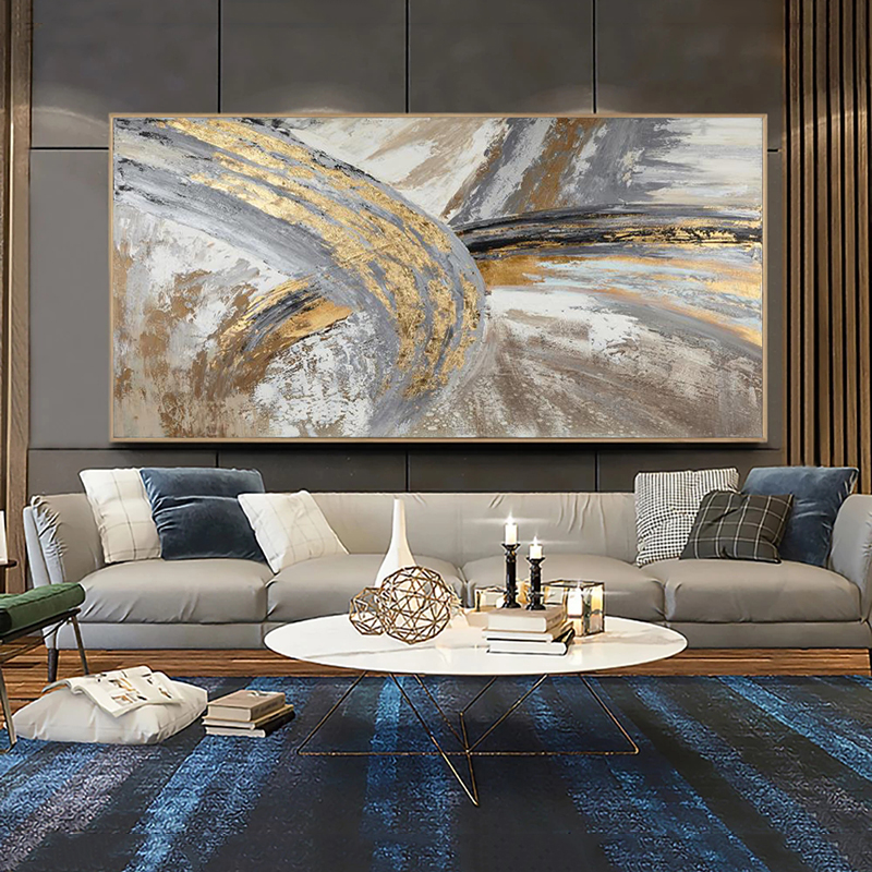 Wall Painting Abstract Golden Art Wall Pictures For Living Room Canvas Painting Home Decor Posters And Prints Vintage Cuadros