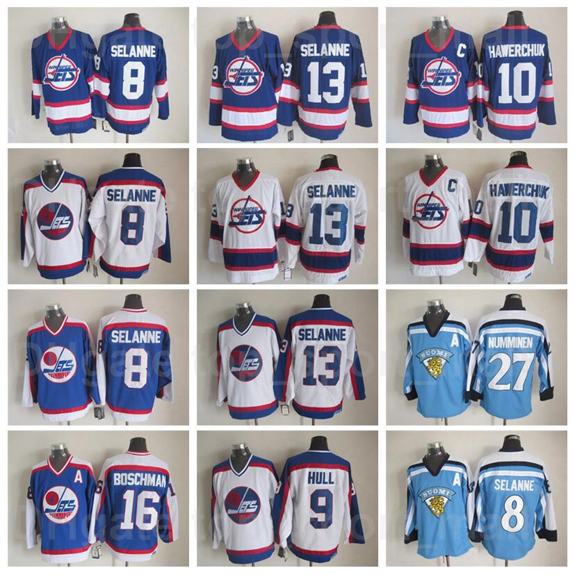 Winnipeg Jets Vintage Classic Hockey 8 Teemu Selanne Jersey Retro 27 Teppo Numminen 10 Dale Hawerchuk 16 Laurie Boschman 9 Bobby Hull Stitch, Black;red
Winnipeg Jets Vintage Classic Hockey 8 Teemu Selanne Jersey Retro 27 Teppo Numminen 10 Dale Hawerchuk 16 Laurie Boschman 9 Bobby Hull Stitch, Black;red