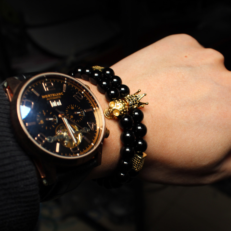 Crown skull bracelet set Black shinny stone beads bracelets for women men accessories pulseras mens jewellery pulsera hombre
Crown skull bracelet set Black shinny stone beads bracelets for women men accessories pulseras mens jewellery pulsera hombre