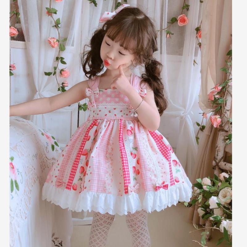 Girl's Dresses 2021 Summer Kids Lace Bow Stitching Sleeveless Princess Ball Gown Birthday Party Spanish Easter Girl Lolita Dress A224, Red;yellow
Girl's Dresses 2021 Summer Kids Lace Bow Stitching Sleeveless Princess Ball Gown Birthday Party Spanish Easter Girl Lolita Dress A224, Red;yellow