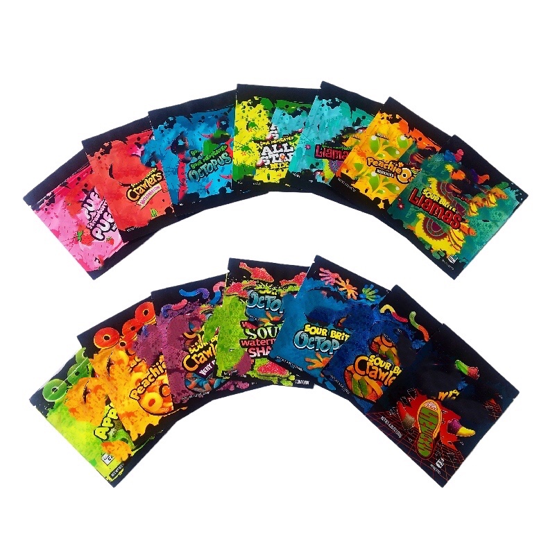 600mg custom logo 9x11cm mylar bag trolli trrlli Errlli edibles Gummies packaging resealable Strawberry Watermelon Octopus
600mg custom logo 9x11cm mylar bag trolli trrlli Errlli edibles Gummies packaging resealable Strawberry Watermelon Octopus