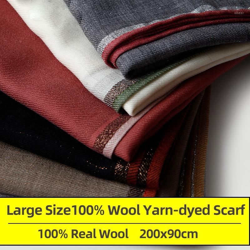 Scarves 100% Real Wool Scarf Women Warm Shawls And Wraps For Ladies Stole Femme Yarn-dyed Warps Large Size Winter, Blue;gray
Scarves 100% Real Wool Scarf Women Warm Shawls And Wraps For Ladies Stole Femme Yarn-dyed Warps Large Size Winter, Blue;gray