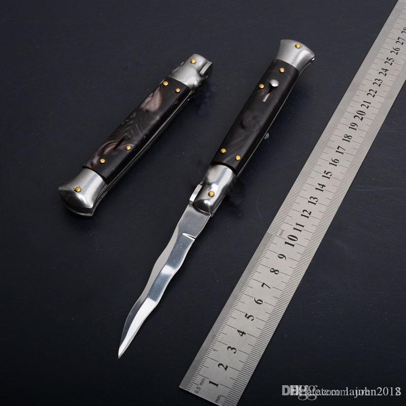 9 Inch Italian mafia Automatic knife AUTO Tactical knife 58HRC Satin Single Blade Alloy Handle EDC Hunting Pocket knives freeshipping
9 Inch Italian mafia Automatic knife AUTO Tactical knife 58HRC Satin Single Blade Alloy Handle EDC Hunting Pocket knives freeshipping