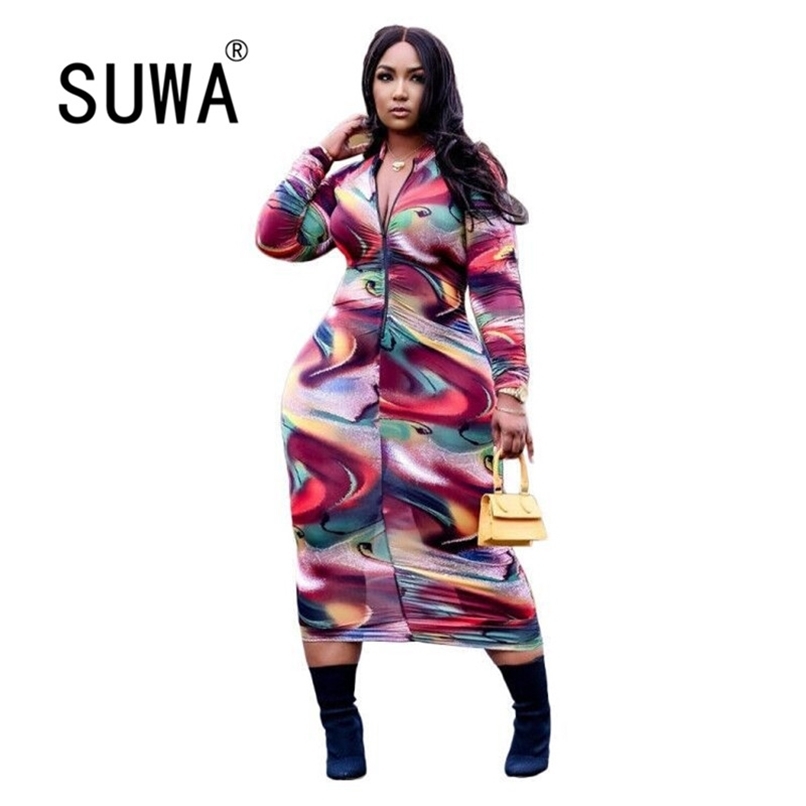 Wholesale Clothing Trendy Chic Printed Vintage Boho Midi Dresses For Women Front Zipper Long Sleeve Elegant Ladies Robe 210525, Multi
Wholesale Clothing Trendy Chic Printed Vintage Boho Midi Dresses For Women Front Zipper Long Sleeve Elegant Ladies Robe 210525, Multi