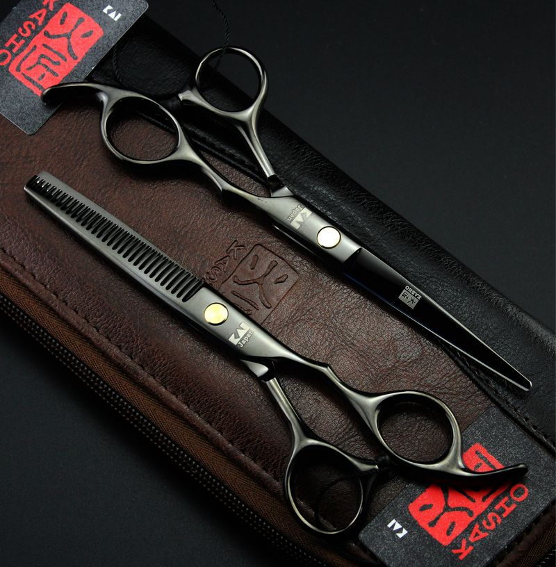new arrival professional barber hair cutting scissors 5.5/ 6.0 inch 6CR blue/black/rainbow/golden free shipping