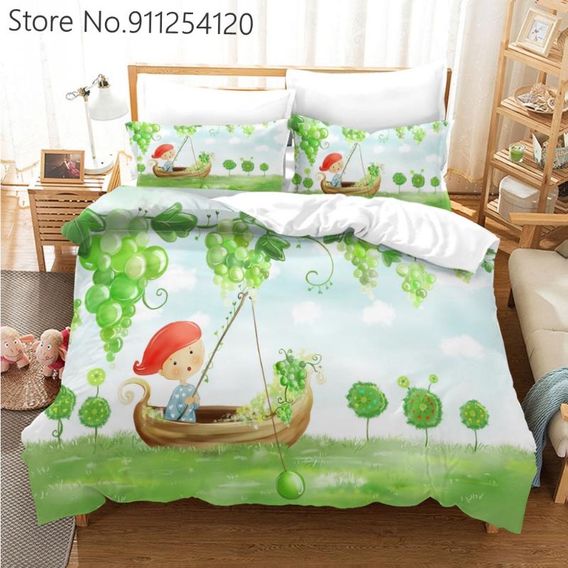 Bedding Sets Kid Fishing Illustration Duvet Cover Grape Green Baby Bed Queen King Single Bedspread, Color-1
Bedding Sets Kid Fishing Illustration Duvet Cover Grape Green Baby Bed Queen King Single Bedspread, Color-1