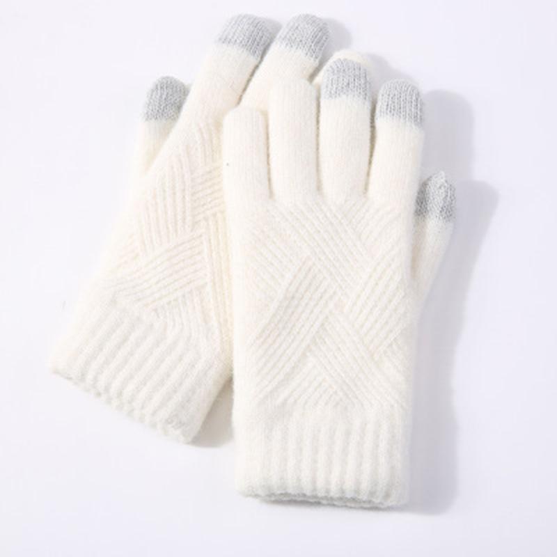 Five Fingers Gloves 2021 Female Winter Warm Knitted Full Finger Men Solid Woolen Touch Screen Mittens Women Thick Cycling Driving, Blue;gray
Five Fingers Gloves 2021 Female Winter Warm Knitted Full Finger Men Solid Woolen Touch Screen Mittens Women Thick Cycling Driving, Blue;gray