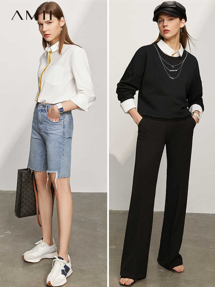 Minimalism Spring Women's Shirt Offical Lady Turn-down Collar Printed Loose Female Blouse Causal Women Tops 12130118 210527