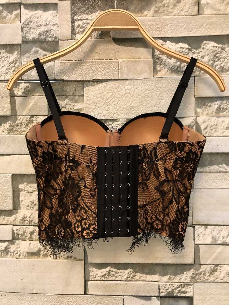 Women Lace Fashion Nightclub Sleeveless Dance Performance Vest High Street Sexy Bustier Crop Tops 210625