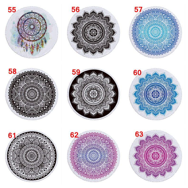 72 designs Summer Round Beach Towel With Tassels 59 inches Picnic mat 3D printed Flamingo Windbell Tropical Blanket girls bathing RRD7686
72 designs Summer Round Beach Towel With Tassels 59 inches Picnic mat 3D printed Flamingo Windbell Tropical Blanket girls bathing RRD7686
