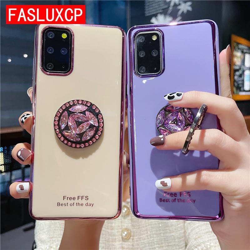 Cell Phone Pouches Fashion Diamond Ring Holder Soft Plating Back Case For Samsung Galaxy S21 Plus S20 FE S10 Lite S9 S8 Note 20 10 8 9 Gloss
Cell Phone Pouches Fashion Diamond Ring Holder Soft Plating Back Case For Samsung Galaxy S21 Plus S20 FE S10 Lite S9 S8 Note 20 10 8 9 Gloss