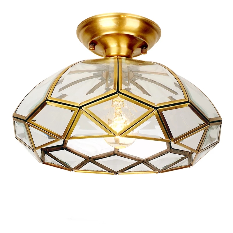 European style Copper ceiling Lamp light E27 LED Toolery Dining Room Bedroom Restaurant home Commercial Lights