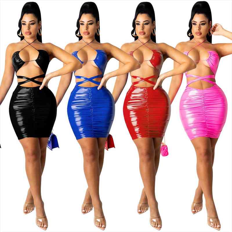 girls pu leather women dress lace up hollow out halter bodycon dresses sleeveless solid night club wear party mini, Black;gray
girls pu leather women dress lace up hollow out halter bodycon dresses sleeveless solid night club wear party mini, Black;gray