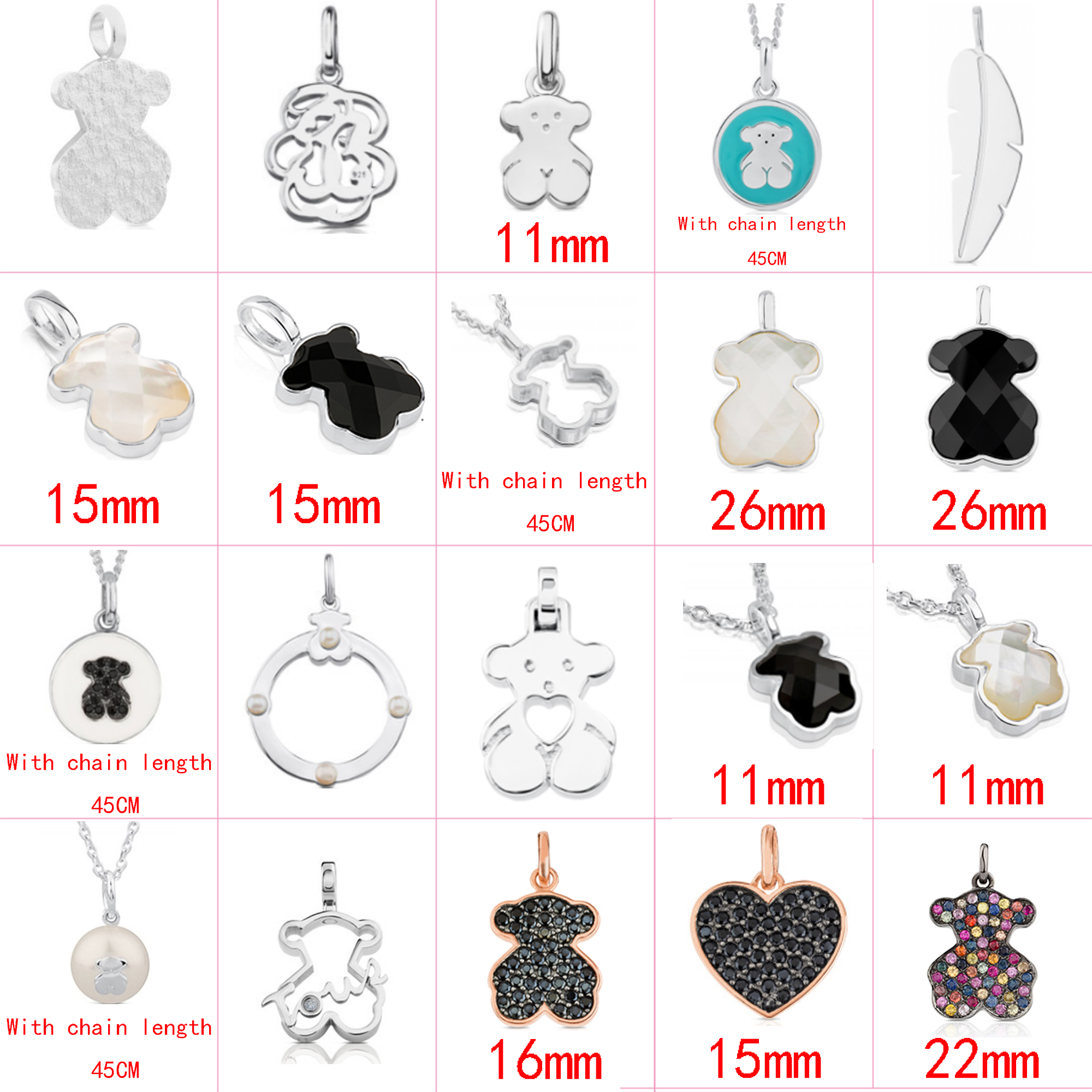 2021 New 100% 925 Sterling Silver Rose Gold Original Cute Bear Fashion Pendant Fit Women's Necklace Party Gift Jewellery
2021 New 100% 925 Sterling Silver Rose Gold Original Cute Bear Fashion Pendant Fit Women's Necklace Party Gift Jewellery