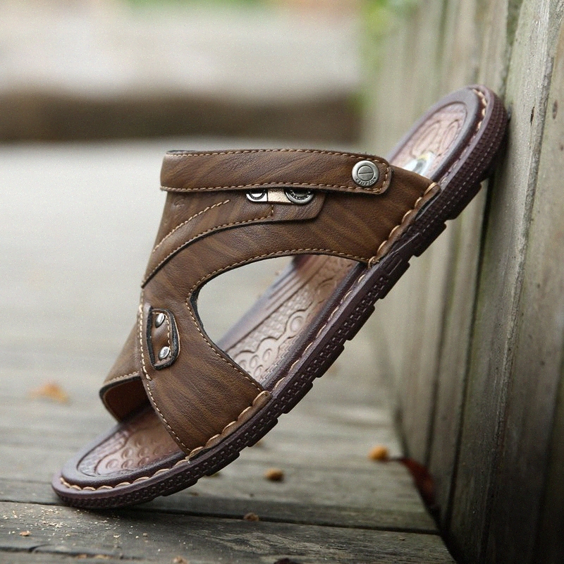 New 2019 Men Summer Sandals Leather Casual Shoes Man Slip On Breathable Slippers Beach Sandalias Soft Hombre Verano Big Size 46 P7Jl#, Brown
New 2019 Men Summer Sandals Leather Casual Shoes Man Slip On Breathable Slippers Beach Sandalias Soft Hombre Verano Big Size 46 P7Jl#, Brown