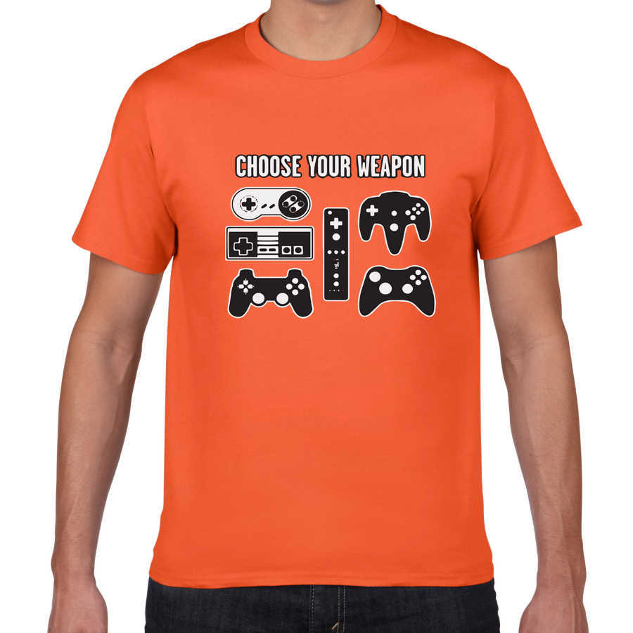 Choose Your Weapon Gamer Video Games Sarcastic tshirt men Game Controller streetwear harajuku summer hip hop tee shirt homme 210629