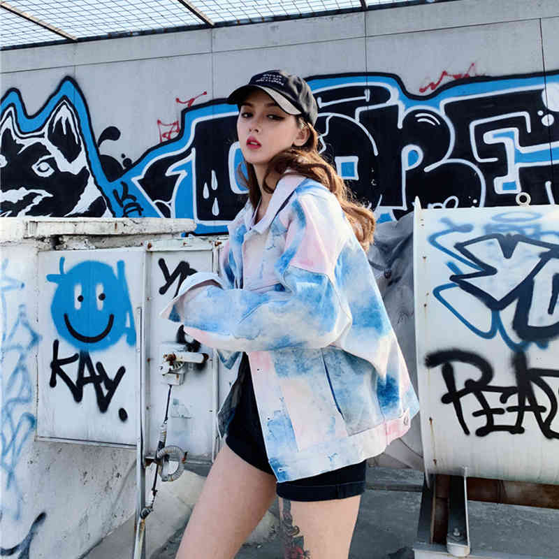 Oversized Denim Jacket Women Plus Size Loose Coats And s Female Streetwear Jean Outerwear 210427