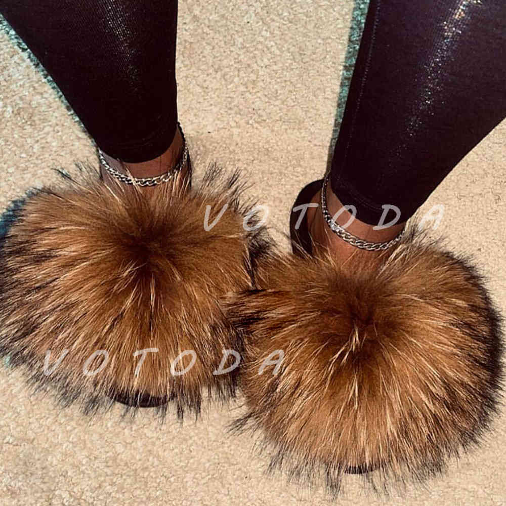 Summer Women Fur Slippers Woman Fluffy Raccoon Fox Fur Slides Female Furry Outside Flat Flip Flop Ladies Rainbow Slip On Sandals Y0406, Grass-green
Summer Women Fur Slippers Woman Fluffy Raccoon Fox Fur Slides Female Furry Outside Flat Flip Flop Ladies Rainbow Slip On Sandals Y0406, Grass-green
