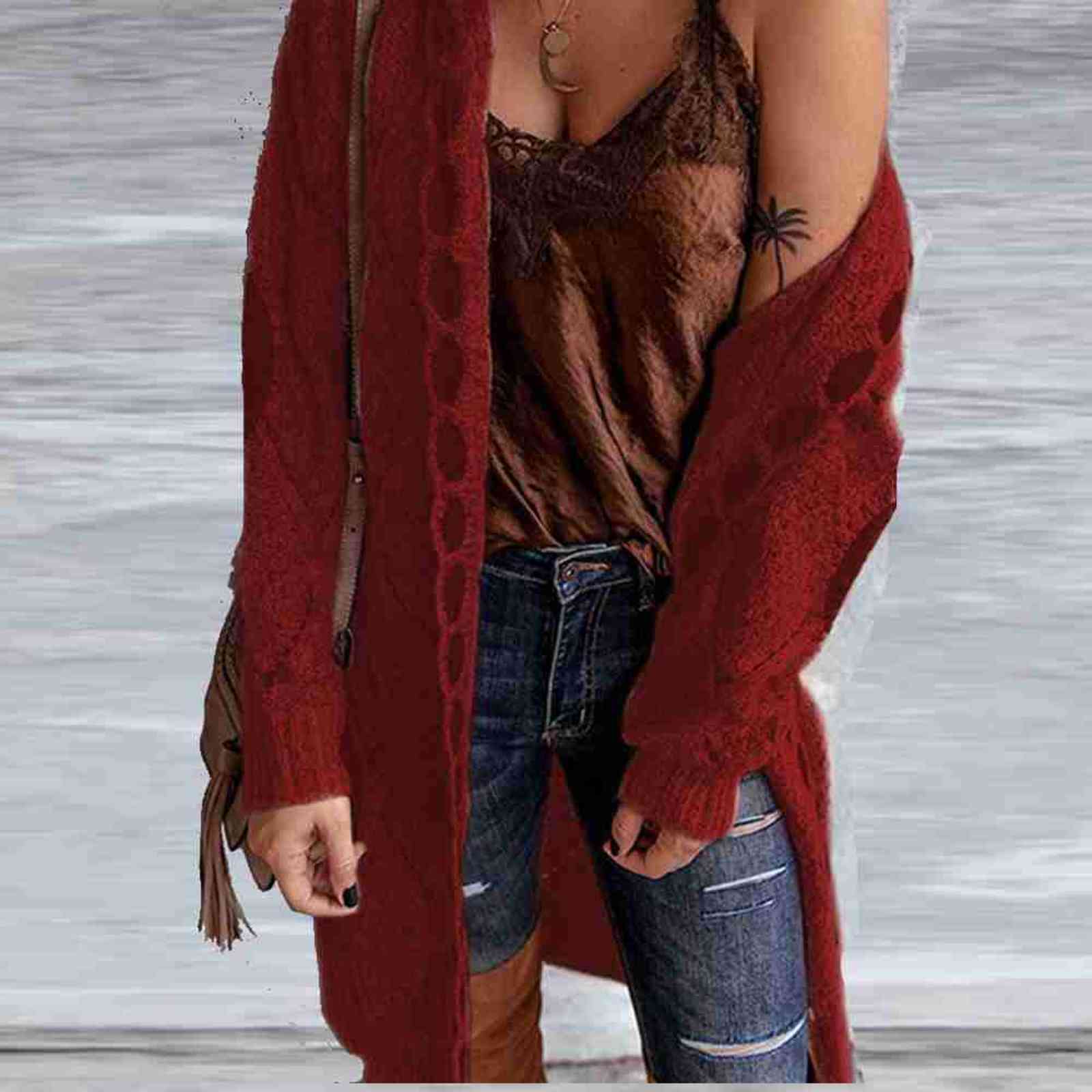 Sweater Women Vintage Elegant Long Cardigan Hooded Ladies Knitted Thick Sexy Cute Girl Korean Japan Harajuku Maxi Streetwear 211117