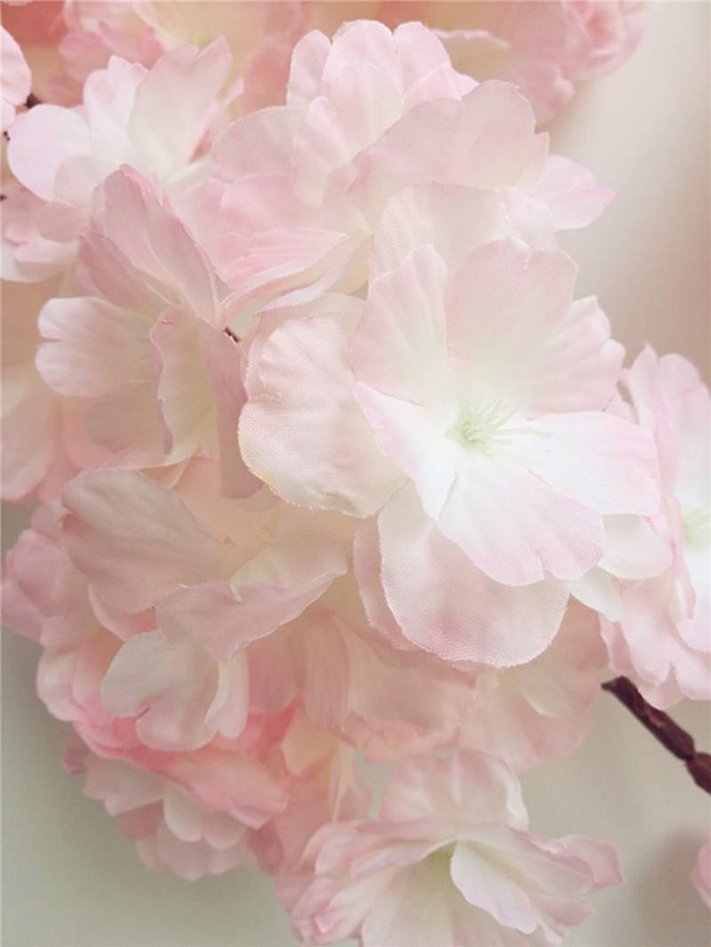 100CM39inch Fake Cherry Blossom Flower Branch Begonia Sakura Tree Stem For Event Wedding Decor Artificial Decorative Flowers & Wreaths