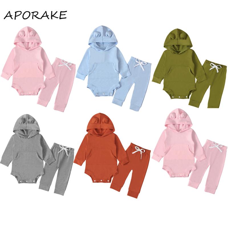 Clothing Sets 2021 0-24M Casual Infant Baby Girl Clothes Cute 3D Ears Hooded Long Sleeve Romper With Pocket+Drawstring Pants Solid Color 2pc, White
Clothing Sets 2021 0-24M Casual Infant Baby Girl Clothes Cute 3D Ears Hooded Long Sleeve Romper With Pocket+Drawstring Pants Solid Color 2pc, White