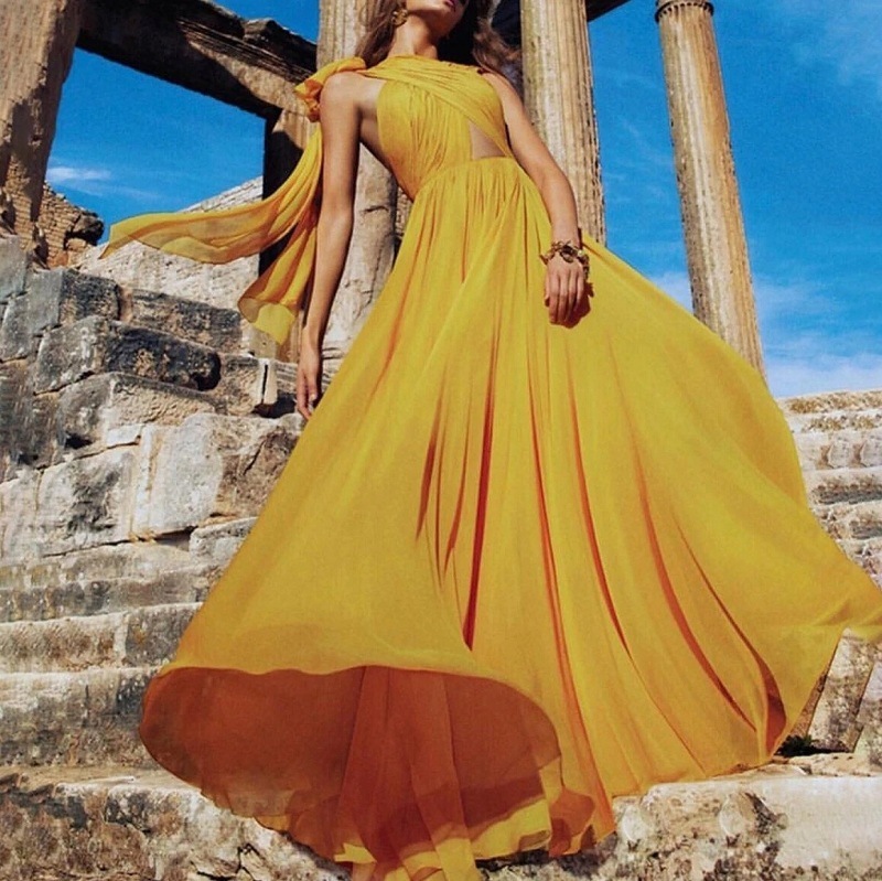 Women Dress Bow Bandage Chiffon Maxi Temperament Large Swing Party es Sleeveless High Waist Plus Size es 210513