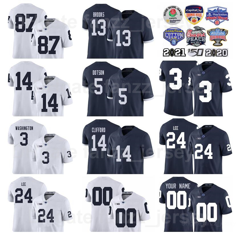 NCAA Penn State Nittany PSU College Football Jersey 14 Sean Clifford 21 Noah Cain 24 Keyvone Lee 5 Jahan Dotson 3 Parker Washington 13 KeAndre Lambert-Smith Men Sale, Navy blue without name
NCAA Penn State Nittany PSU College Football Jersey 14 Sean Clifford 21 Noah Cain 24 Keyvone Lee 5 Jahan Dotson 3 Parker Washington 13 KeAndre Lambert-Smith Men Sale, Navy blue without name