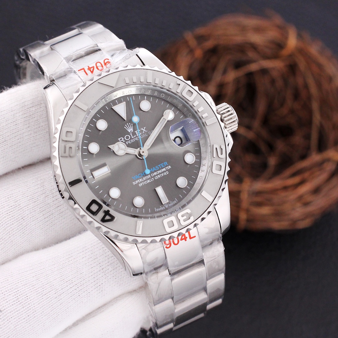 9-Men's Watch 904L Yacht Style 40mm Silver Dial Master Automatic Mechanical Sapphire Glass Classic Model Folding Buckle Clasp WristWatch, Slivery;brown
9-Men's Watch 904L Yacht Style 40mm Silver Dial Master Automatic Mechanical Sapphire Glass Classic Model Folding Buckle Clasp WristWatch, Slivery;brown