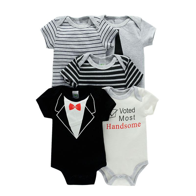 Rompers Summer Baby Short Sleeve Romper Boys Girls Clothing Set Striped Overall Cotton Infant Jumpsuit Born Clothes 5Pcs/set, Beige
Rompers Summer Baby Short Sleeve Romper Boys Girls Clothing Set Striped Overall Cotton Infant Jumpsuit Born Clothes 5Pcs/set, Beige
