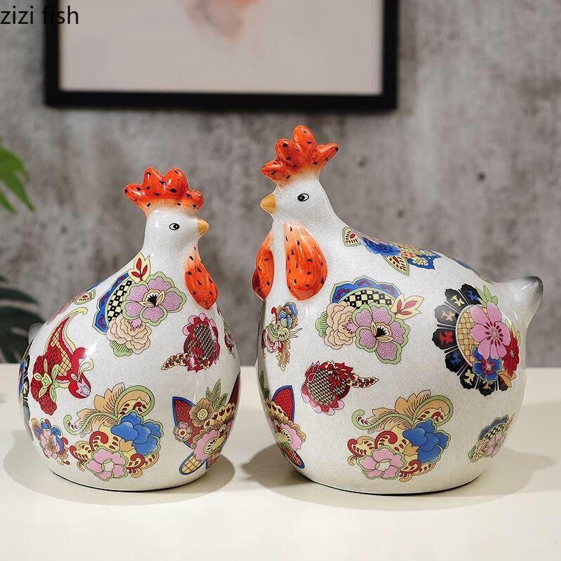 Rural Chicken Decor Pastoral Ceramic Decoration Crafts Lucky Feng Shui Living Room Big Cock Opened Shop Home Decorative Objects & Figurines
Rural Chicken Decor Pastoral Ceramic Decoration Crafts Lucky Feng Shui Living Room Big Cock Opened Shop Home Decorative Objects & Figurines