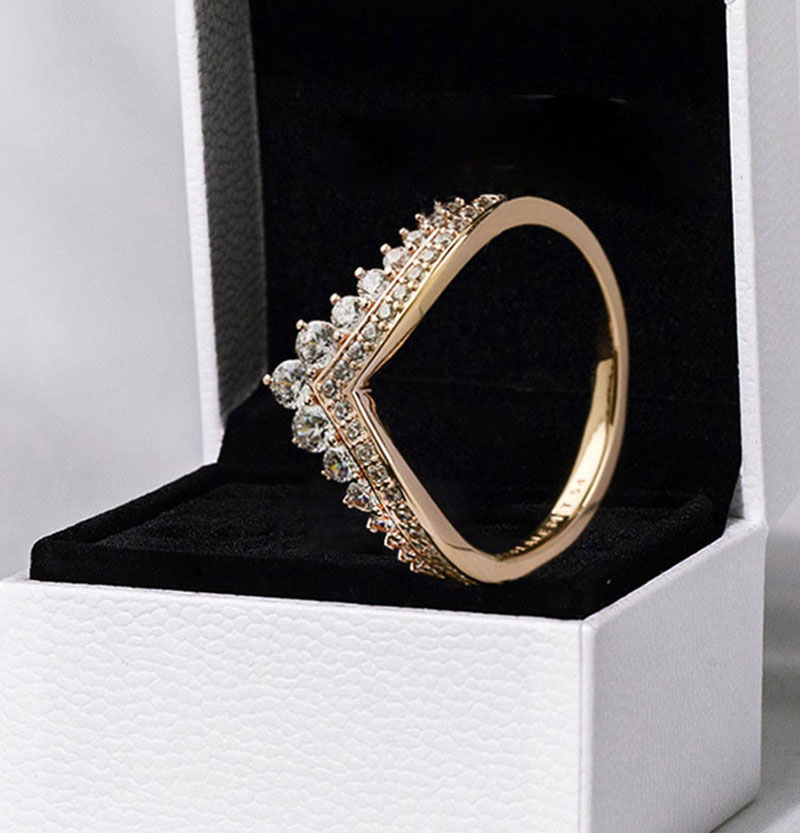 925 Sterling Silver & Rose Gold Plated Princess Wishbone Ring Fit Pandora Jewelry Engagement Wedding Lovers Fashion Ring
925 Sterling Silver & Rose Gold Plated Princess Wishbone Ring Fit Pandora Jewelry Engagement Wedding Lovers Fashion Ring