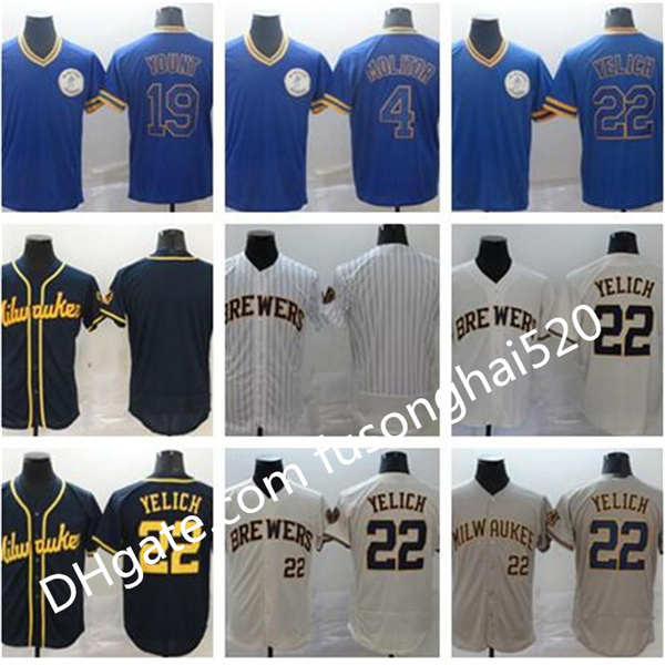 2021 Custom Mens Women Kids 22 Christian Yelich 19 Robin Yount 4 Paul Molitor Baseball Jersey, Blue;black
2021 Custom Mens Women Kids 22 Christian Yelich 19 Robin Yount 4 Paul Molitor Baseball Jersey, Blue;black