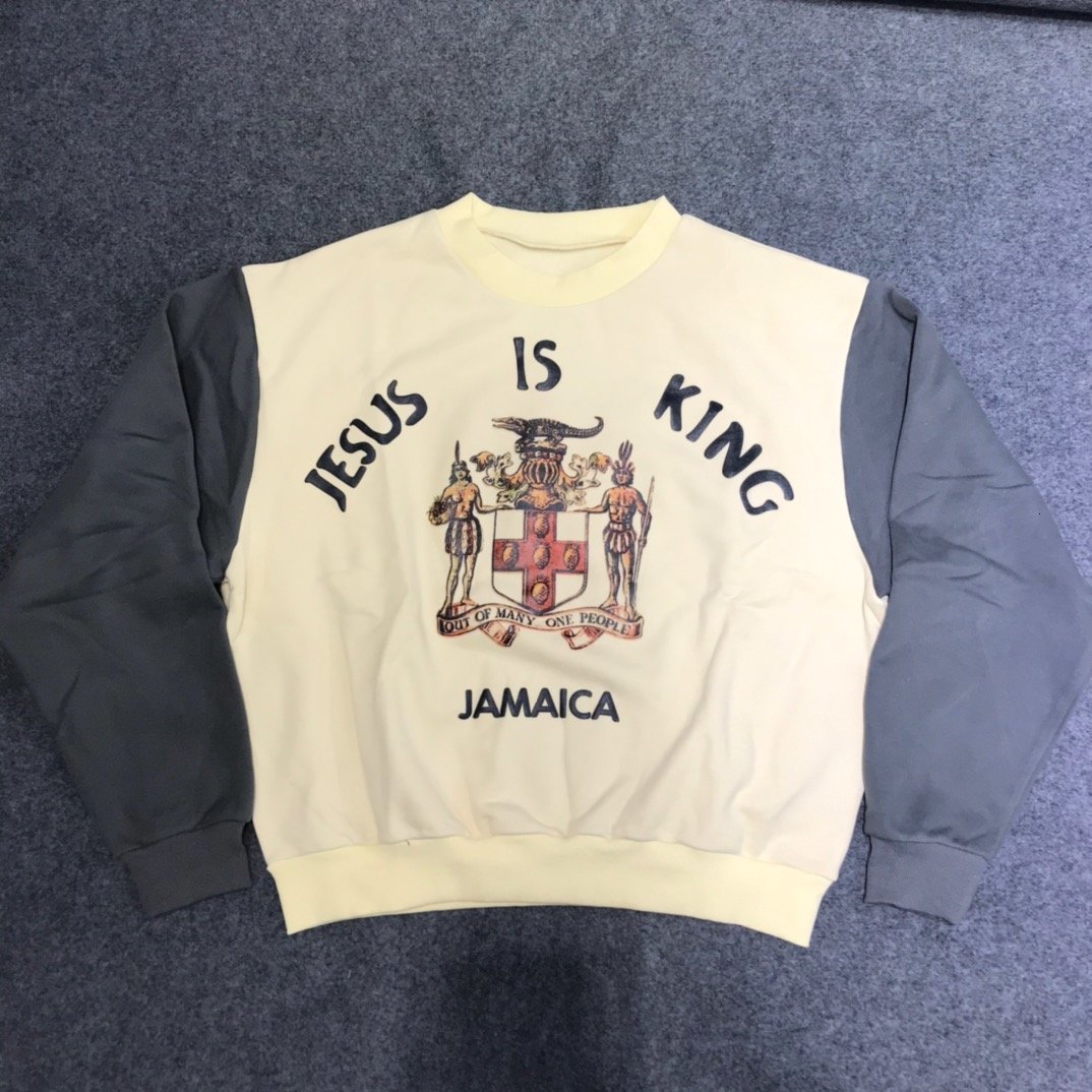 2020ss Kanye West Jesus Is King Jamaica Color Blocking Women Men Sweatshirts Hoodie Hiphop Oversized Sweatshirt Pullover, Black;brown
2020ss Kanye West Jesus Is King Jamaica Color Blocking Women Men Sweatshirts Hoodie Hiphop Oversized Sweatshirt Pullover, Black;brown