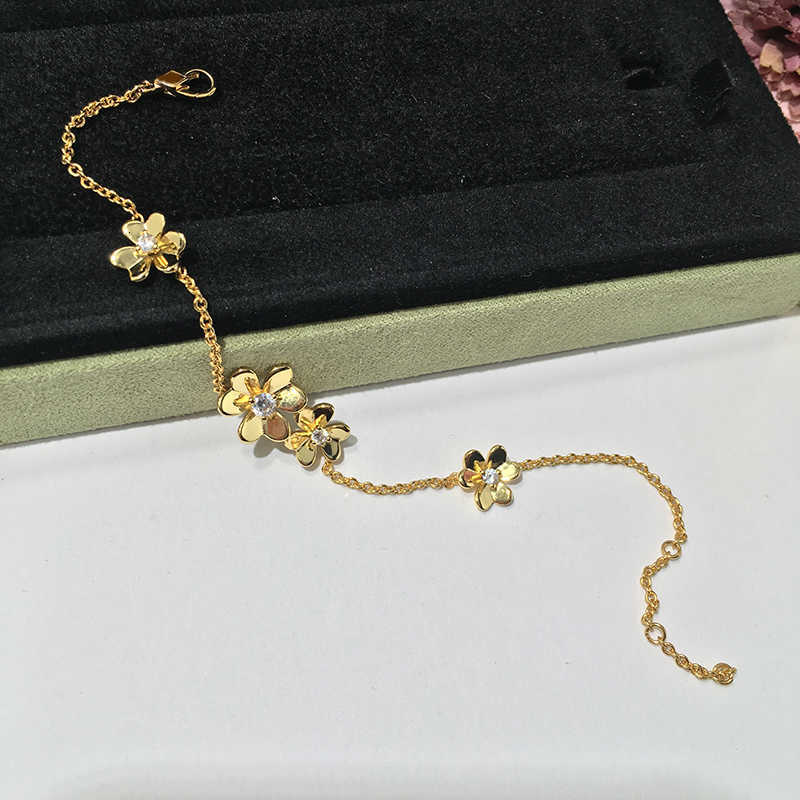Brand Pure 925 Sterling Silver Clover Bracelet Womens Lucky Charm Jewelry Z250910