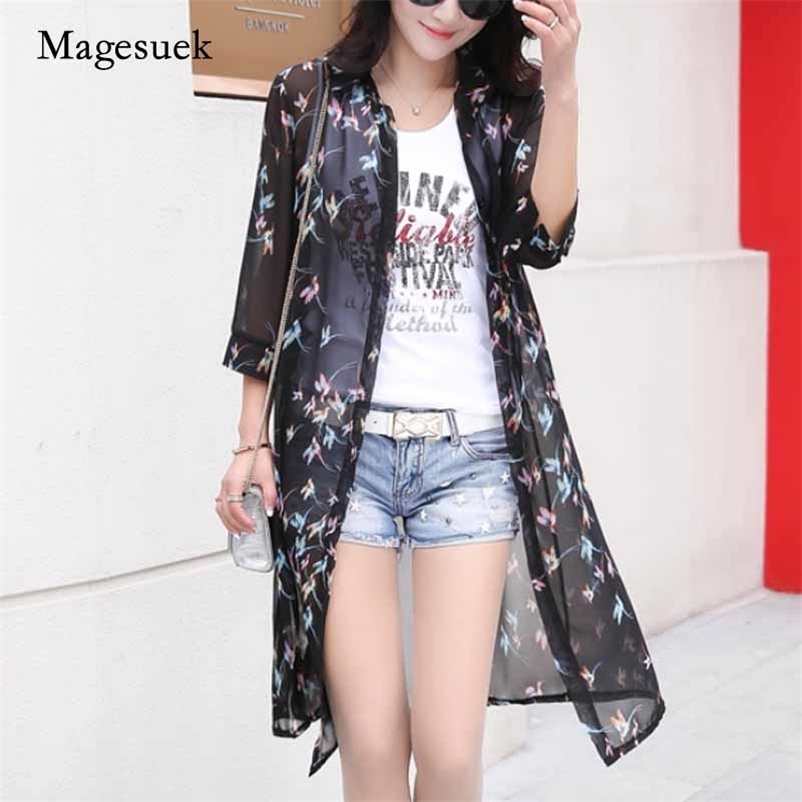 Floral Long Blouses Nice Chiffon Cardigan Loose Half Sleeve Flower Print Women Tops and Blouse Summer Sun Protection Shirts 4152 210518, Black lily flower
Floral Long Blouses Nice Chiffon Cardigan Loose Half Sleeve Flower Print Women Tops and Blouse Summer Sun Protection Shirts 4152 210518, Black lily flower