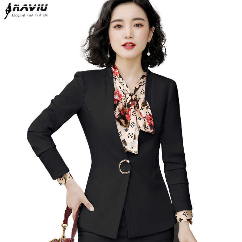Naviu Fashion woman blazers formal long sleeve v neck outerwear for office ladies jackets and black white 210604, Black blazer
Naviu Fashion woman blazers formal long sleeve v neck outerwear for office ladies jackets and black white 210604, Black blazer