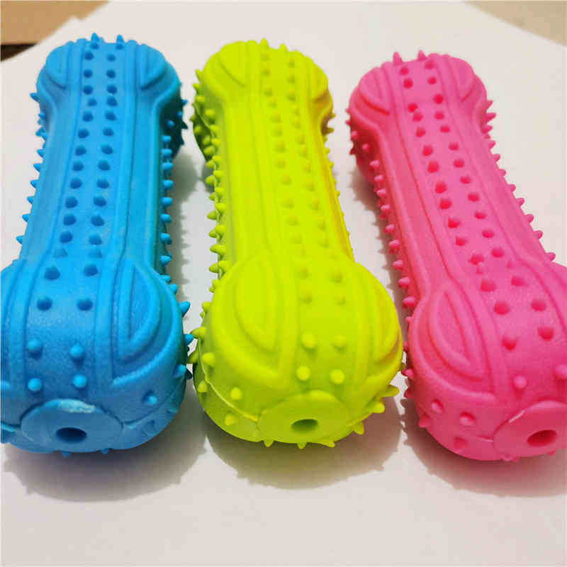 New Pet Dog Toy Chew Squeaky Rubber Toys Non-toxic Rubber Toy Funny Bone for Cat Puppy Baby Dogs Interactive Game