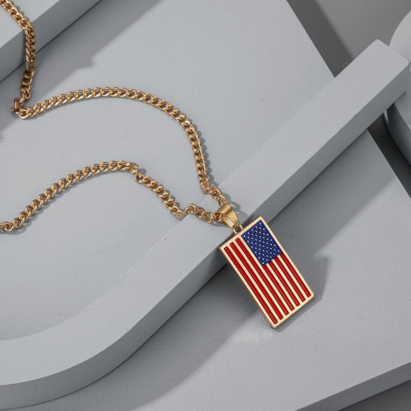 Pendant Necklaces Creative American Flag Stainless Steel Army Necklace Charm Chain Hiphop Choke On Neck Jewely For Women And Men
Pendant Necklaces Creative American Flag Stainless Steel Army Necklace Charm Chain Hiphop Choke On Neck Jewely For Women And Men