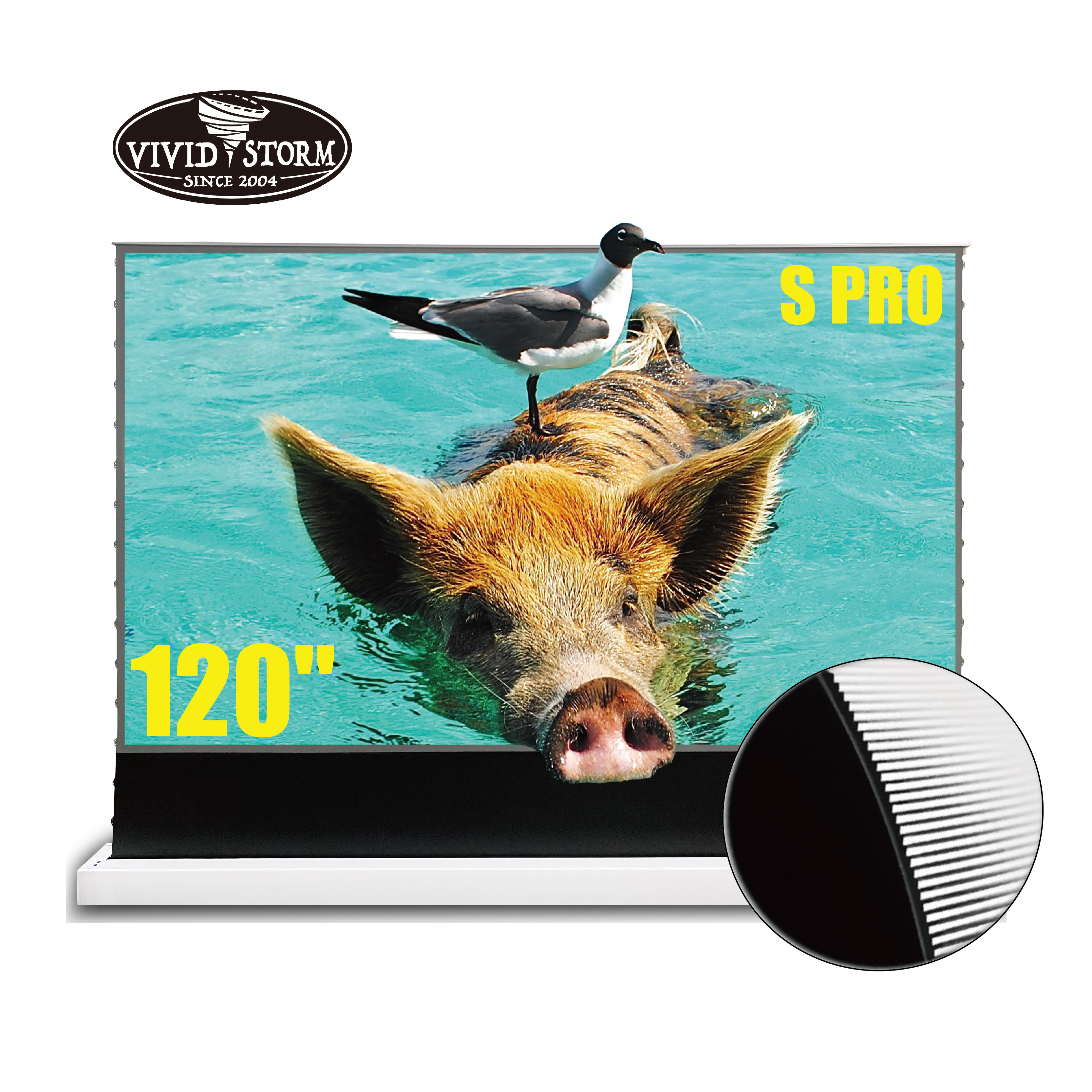VIVIDSTORM S PRO 120 inch Electric Tension Floor Screen for UST ALR Laser Projector Motorized Ultra Short Throw Home Movie VSDSTUST120H
VIVIDSTORM S PRO 120 inch Electric Tension Floor Screen for UST ALR Laser Projector Motorized Ultra Short Throw Home Movie VSDSTUST120H