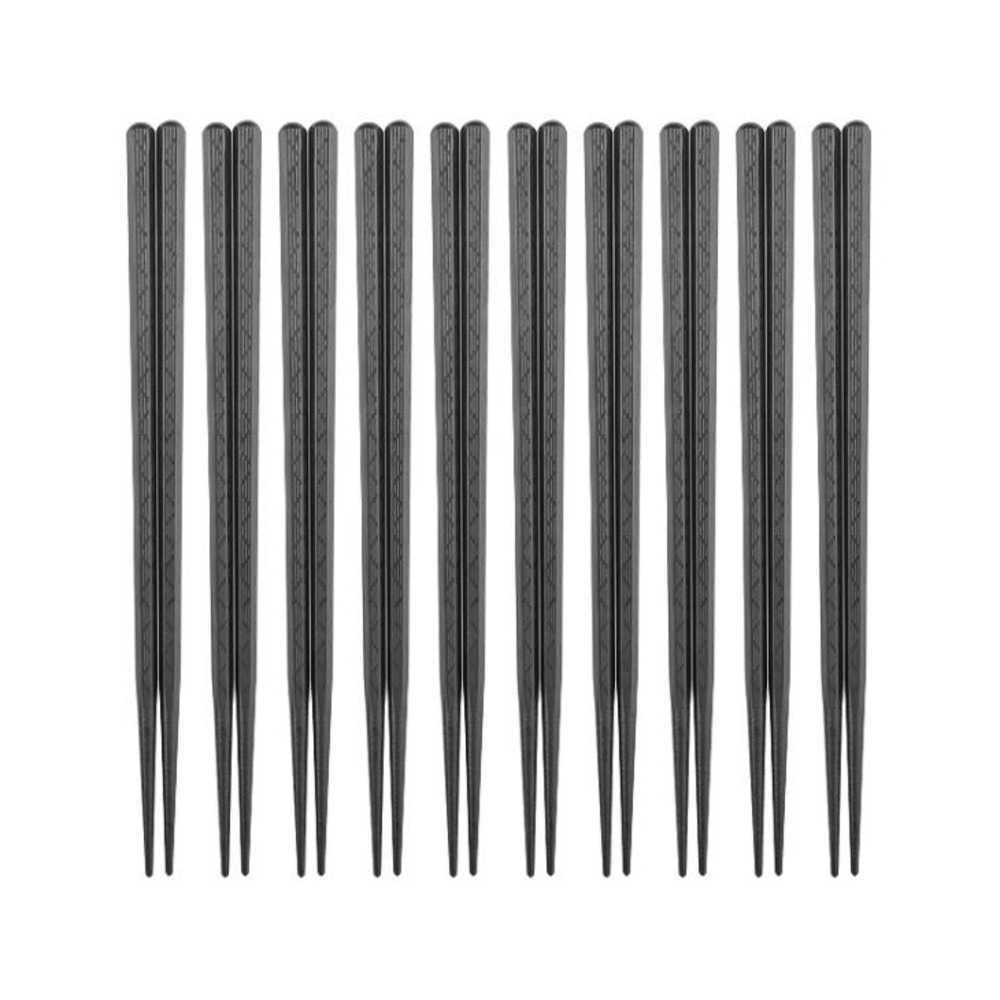 500Pairs Black Chopstick Restaurant Durable Japanese Chopstick Sushi Black Alloy Chopstick Chinese Food Bulk Sale