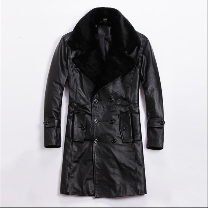 5xl 2021 Thicken Cowhide Leather Trench Men' Detachable Fur Collar Slim Casual Long Windbreaker Coats Plus Size Clothing, Black
5xl 2021 Thicken Cowhide Leather Trench Men' Detachable Fur Collar Slim Casual Long Windbreaker Coats Plus Size Clothing, Black