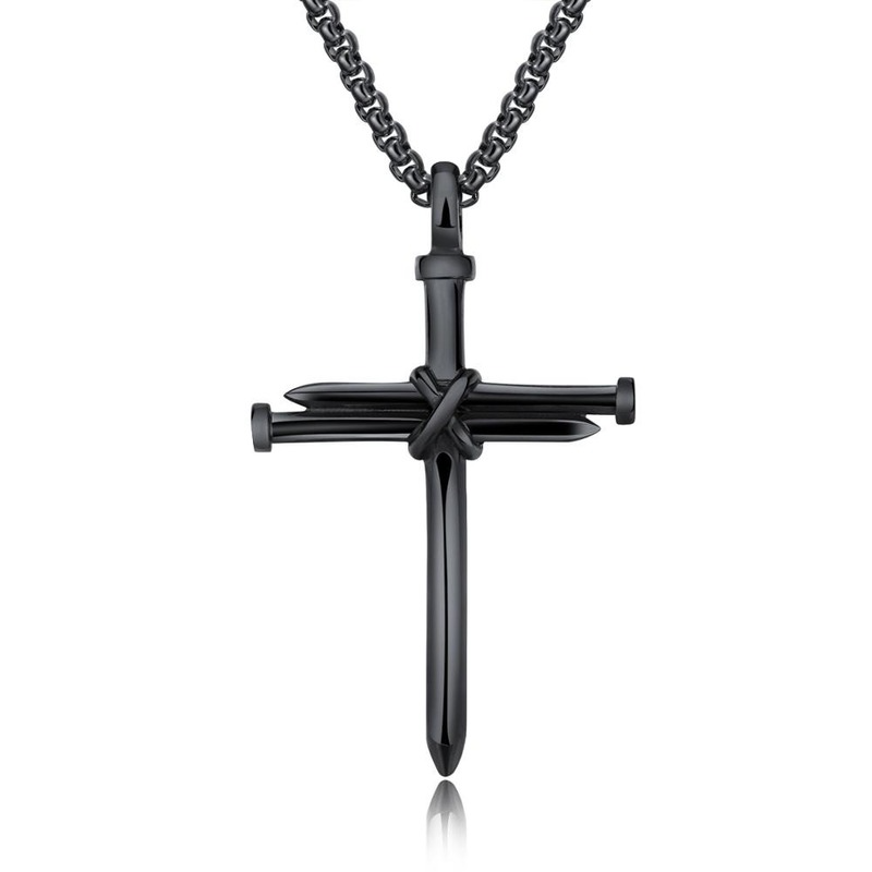 Fashion Stainless Steel Mens Christian Religious Nail Jewelry, Wholesale Gold Plated Jesus Cross Pendant Necklace for Men/
Fashion Stainless Steel Mens Christian Religious Nail Jewelry, Wholesale Gold Plated Jesus Cross Pendant Necklace for Men/