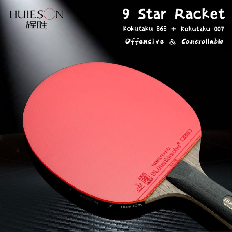 Table Tennis Racket Professional 9 Star Ping Pong Racket 7 Ply Arylate Carbon Pingpong Blade Sticky Rubber
Table Tennis Racket Professional 9 Star Ping Pong Racket 7 Ply Arylate Carbon Pingpong Blade Sticky Rubber