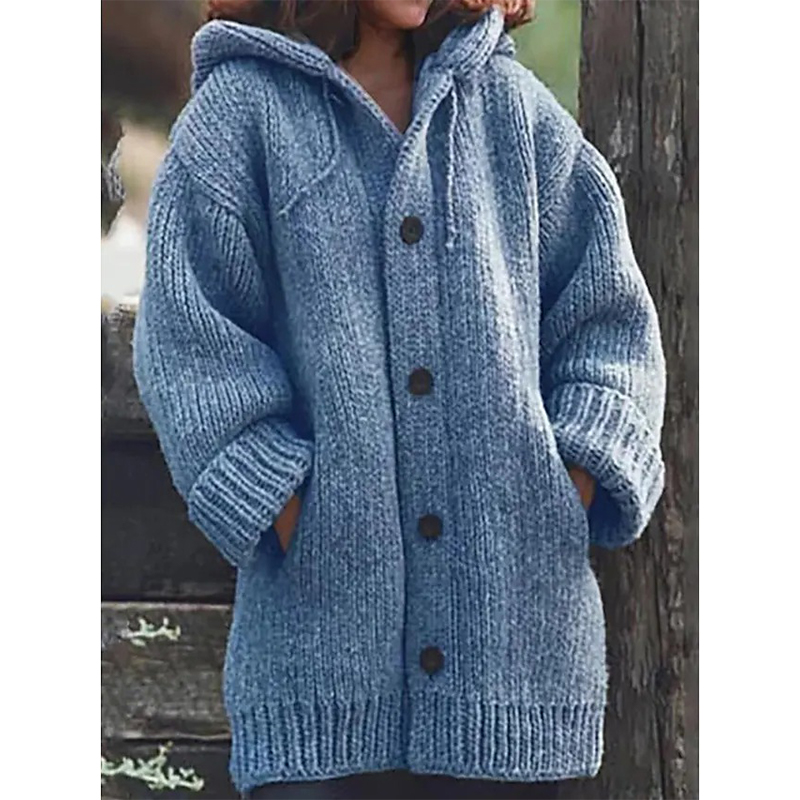 Women's Cardigan Knitted Button Basic Casual Soft Long Sleeve Loose Sweater Cardigans Hooded Open Front Fall Winter, White;black
Women's Cardigan Knitted Button Basic Casual Soft Long Sleeve Loose Sweater Cardigans Hooded Open Front Fall Winter, White;black