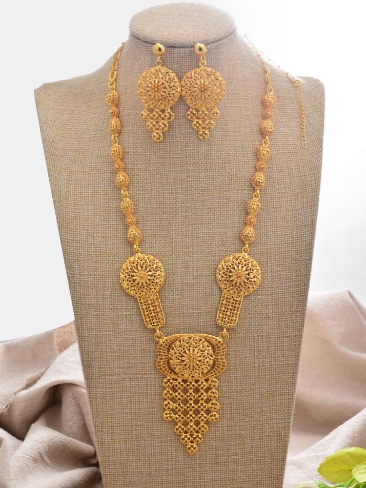 Earrings & Necklace 24K Dubai Gold Color Jewelry Sets For Women Luxury Bridal African Wedding Ornament Wife Gifts Rings, As pic
Earrings & Necklace 24K Dubai Gold Color Jewelry Sets For Women Luxury Bridal African Wedding Ornament Wife Gifts Rings, As pic