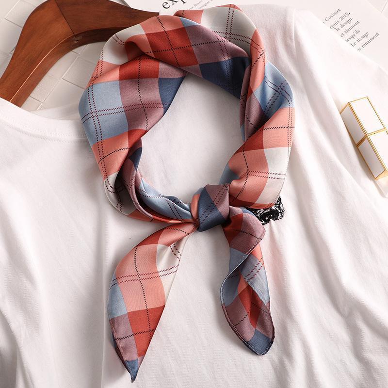 Scarves 2021 Autumn Fashion Square Silk Scarf Elegant Female Plaid Neckerchief Hair Clip Ribbon Headdress Women, Blue;gray
Scarves 2021 Autumn Fashion Square Silk Scarf Elegant Female Plaid Neckerchief Hair Clip Ribbon Headdress Women, Blue;gray